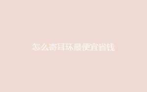 怎么寄耳环最便宜省钱